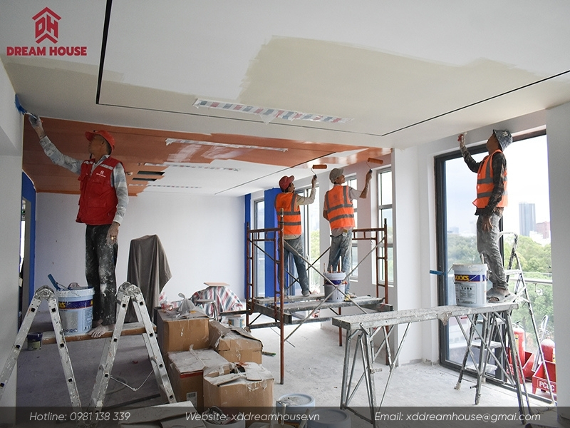 Hình ảnh thi công tại M Village Hotel Tao Đàn Park